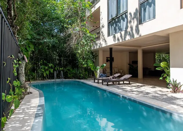 Apartamento Jungle Loft With Terrace & Natural Light - Santuario Boutique Chemuyil