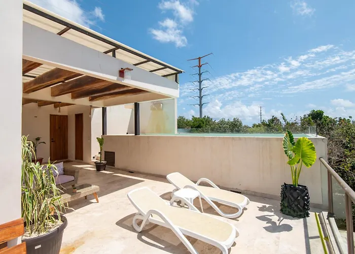 Apartamento Jungle Loft With Terrace & Natural Light - Santuario Boutique Chemuyil